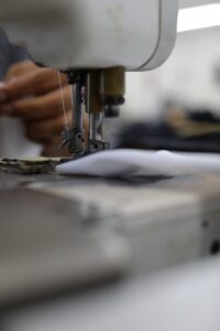 Nahaufnahme einer Nähmaschine